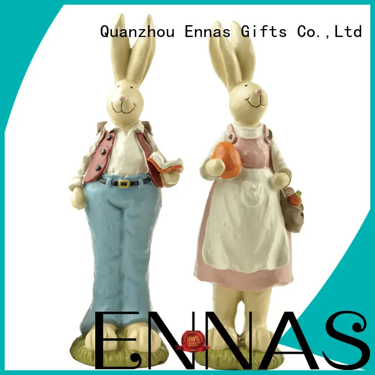 Cute Rabbit Figurine Home Decor Bunny Micro Landscape Easter Decoration Gift 2PCS Couple Easter Rabbits with a Book & Bag 1