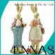 Cute Rabbit Figurine Home Decor Bunny Micro Landscape Easter Decoration Gift 2PCS Couple Easter Rabbits with a Book & Bag 1