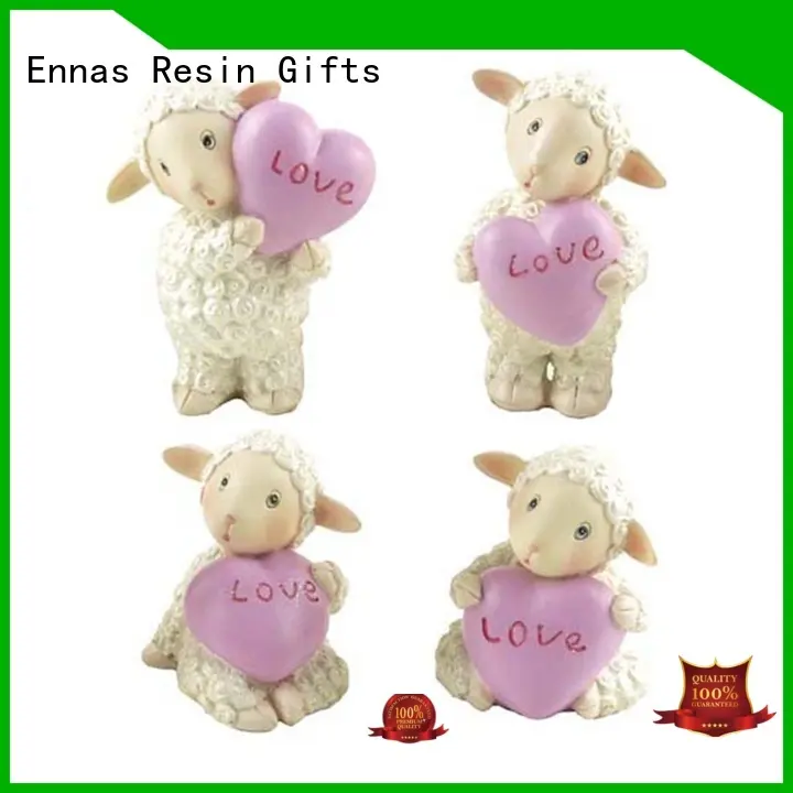 Factory Hot Sales Resin Mini Animal Sheep Figurines Gift for Valentine’s Day 1