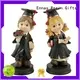 Factory Custom Made Home Decoration Gift Resin Graduation Boy and Girl Statue 1
