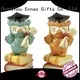 S/2 Polyresin Handmade Crafts Owl Graduation Student Gifts on Book 1
