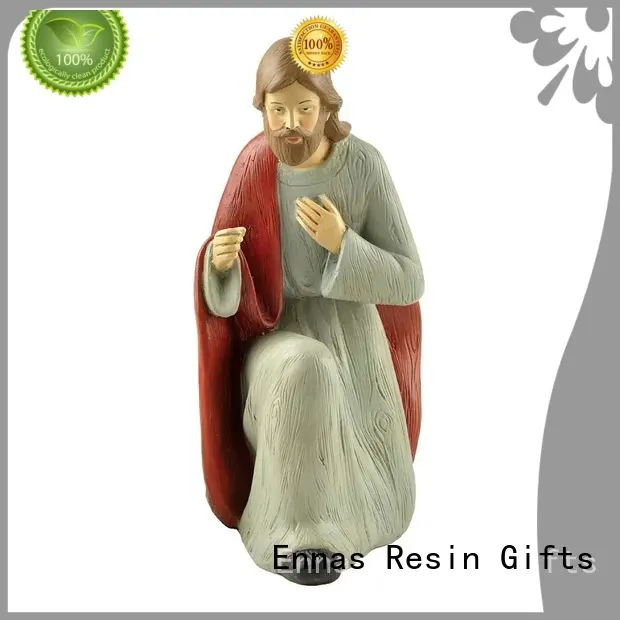 Ennas holding candle nativity set figurines christmas family decor 1