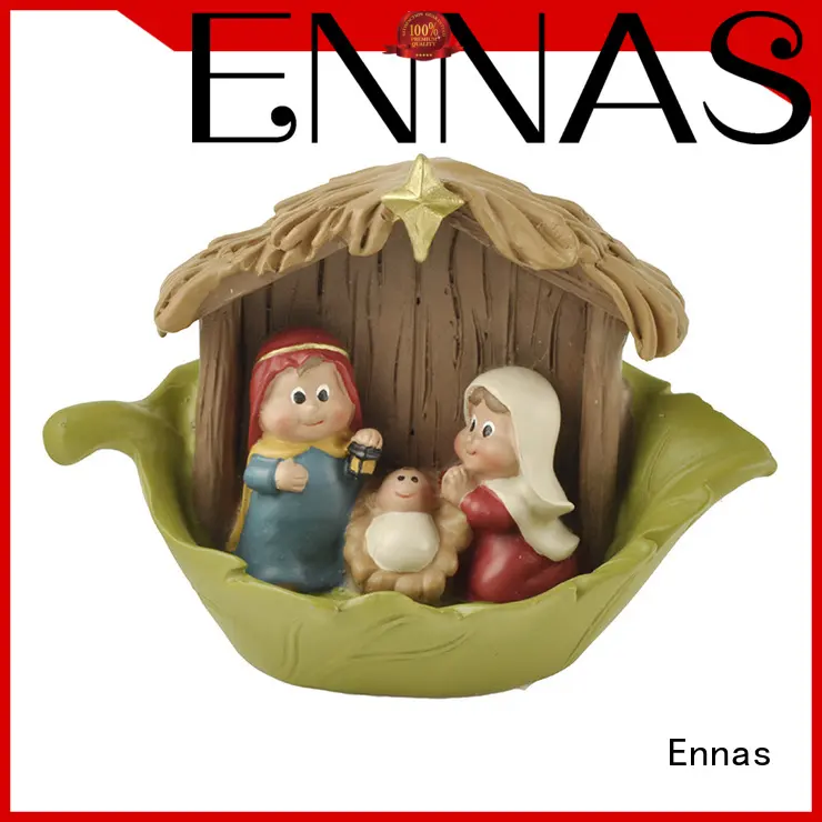 holding candlenativity set figurines christian promotional holy gift 1