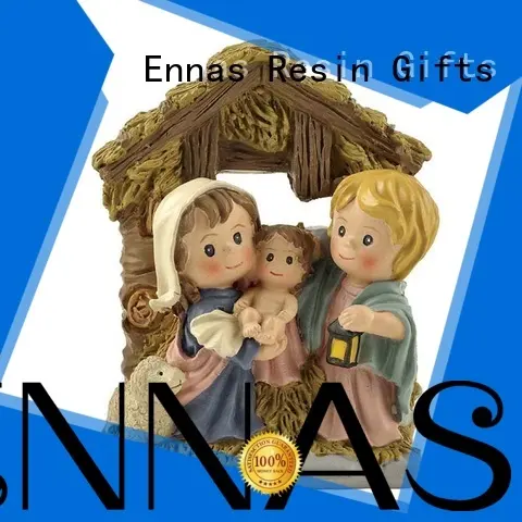 Ennas christian nativity set with stable hot-sale craft decoration 1