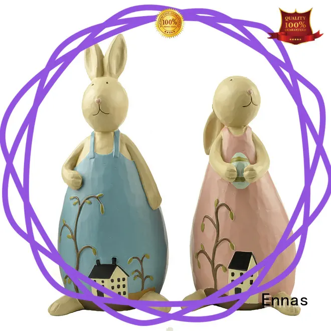 best quality easter rabbit figurines cute polyresin home decor 1