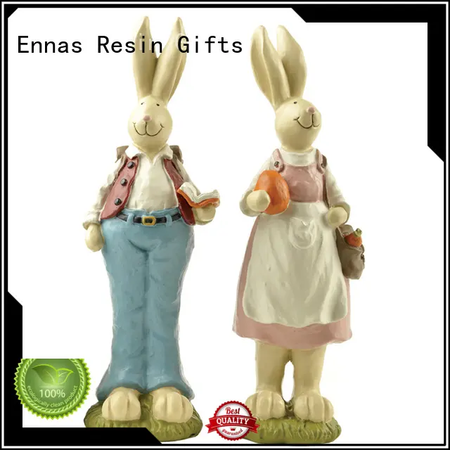 Ennas hot-sale resin easter bunnies oem for holiday gift 1
