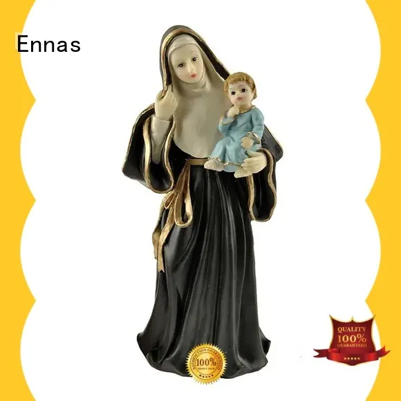 Ennas wholesale nativity set with stable popular craft decoration 1