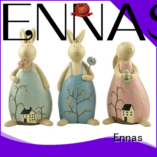 Ennas vintage easter bunny figurines polyresin for holiday gift 1