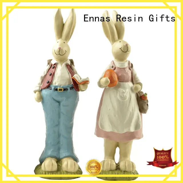 Ennas decorative easter rabbit figurines handmade crafts micro landscape 1