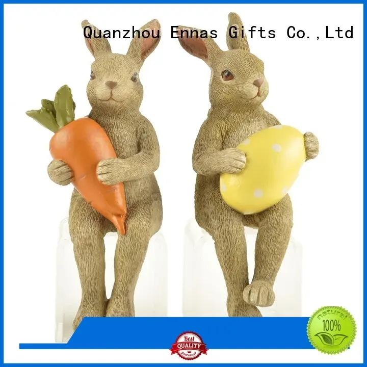 Ennas decorative easter rabbit figurines polyresin home decor 1