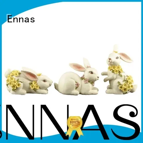 decorative vintage easter bunny figurines handmade crafts for holiday gift 1