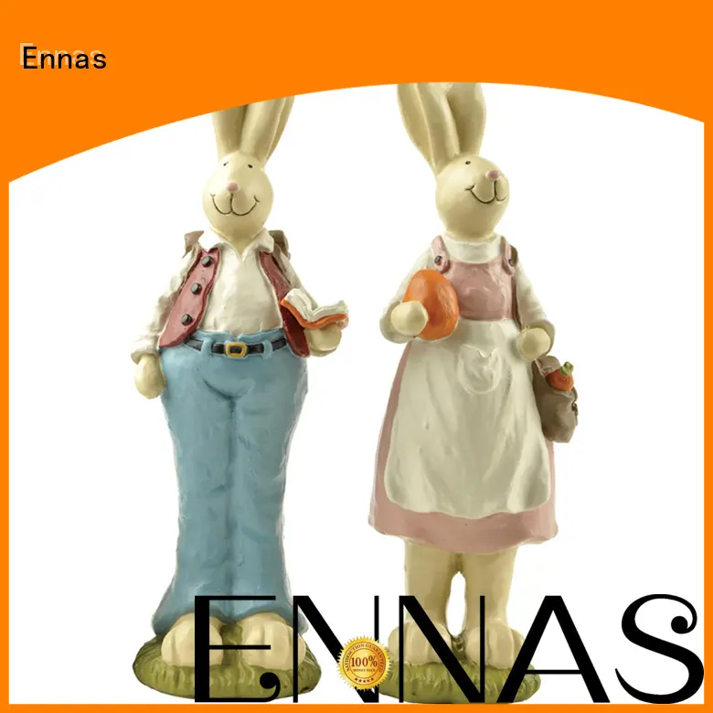 easter rabbit statues home decor 1