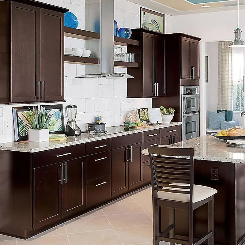Solid wood manufacturers American cabinets mass production multi-function American style solid wood cabinets 1