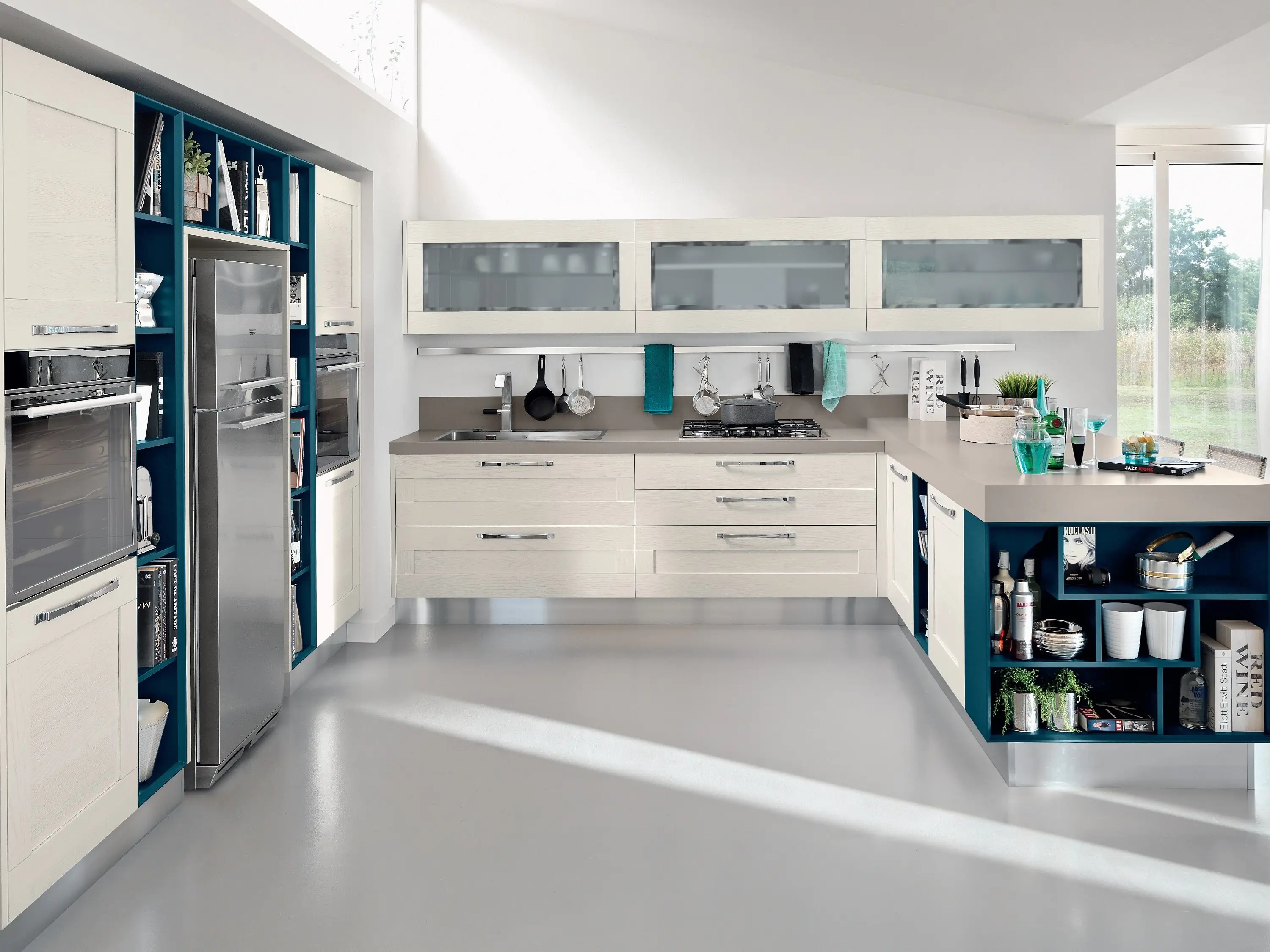 Latest white gloss laminate kitchen cabinets company 2