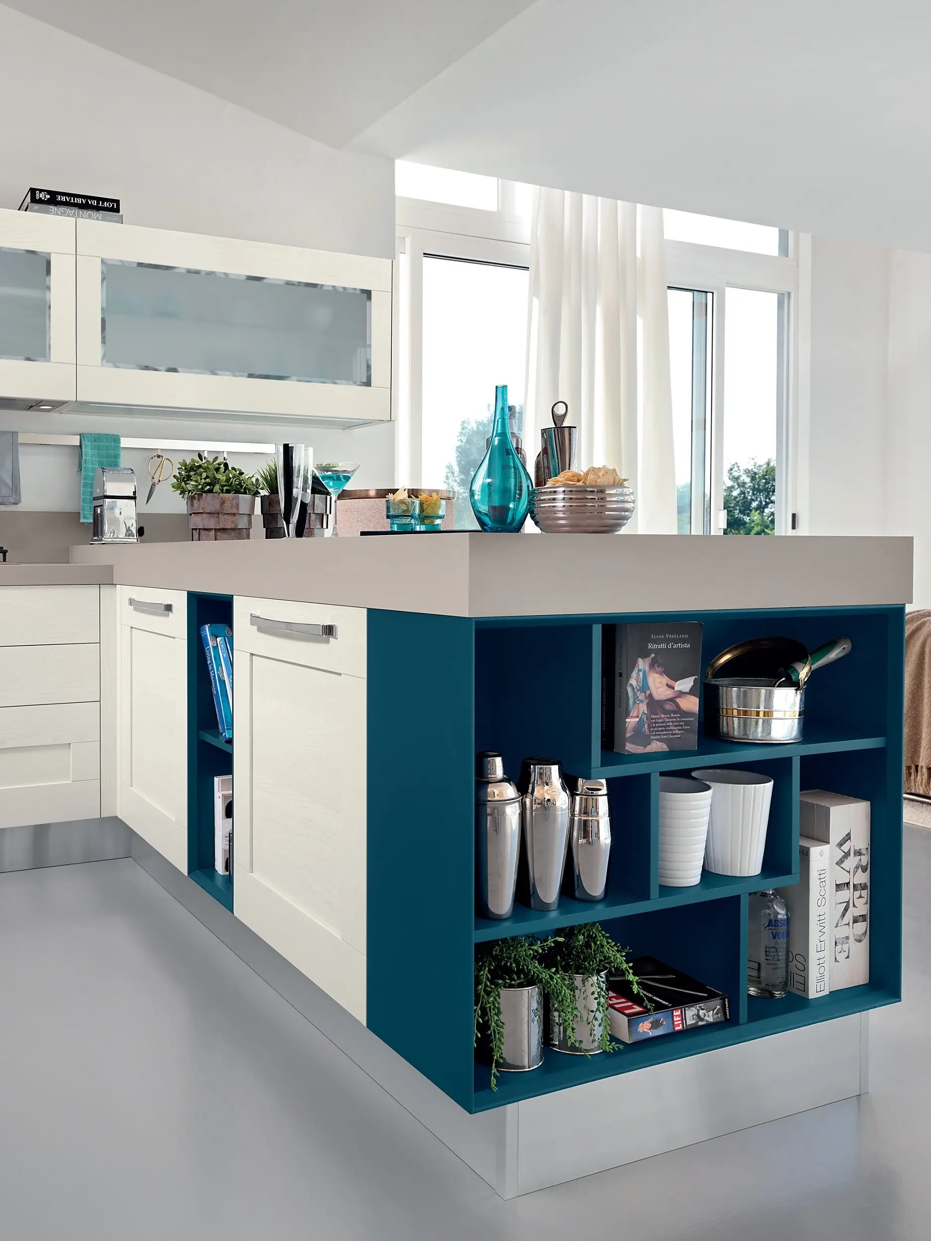 Latest white gloss laminate kitchen cabinets company 4