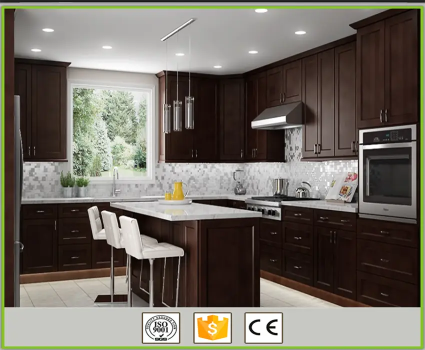 Latest black traditional kitchen cabinets factory 2