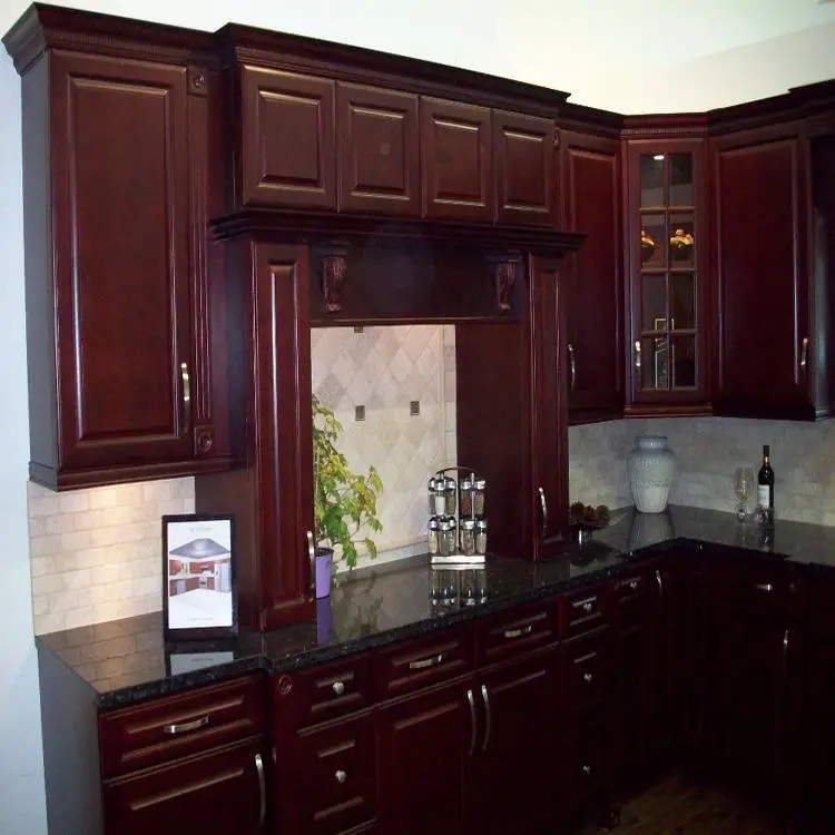 Modern style Small Kitchen Design Solid WoodKitchen Cabinet 1