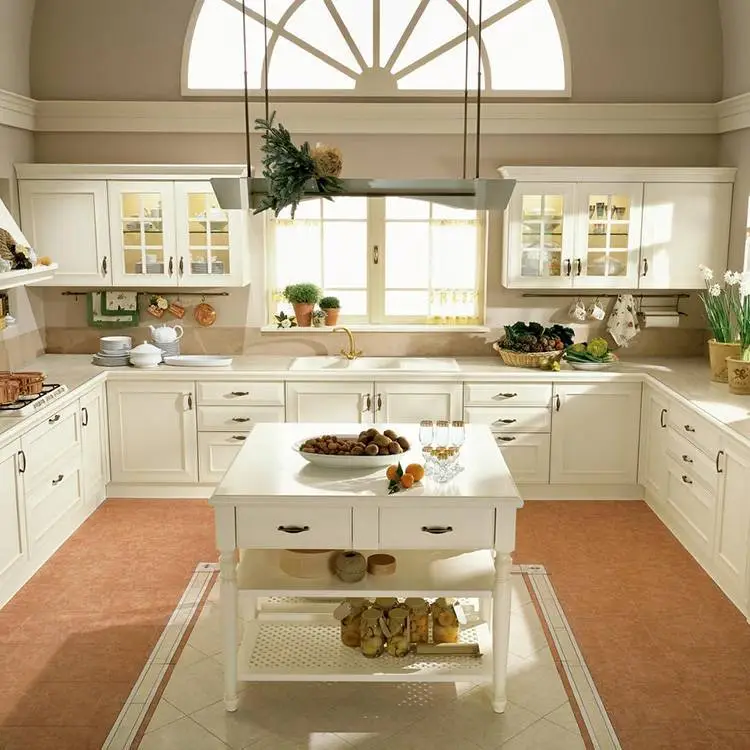 New European stylewood open kitchen cabinet designs apartment projects 1