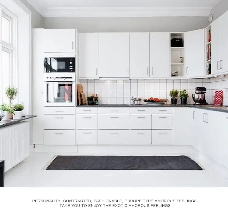 Y&r Furniture modern high gloss white kitchen cabinets manufacturers1 5
