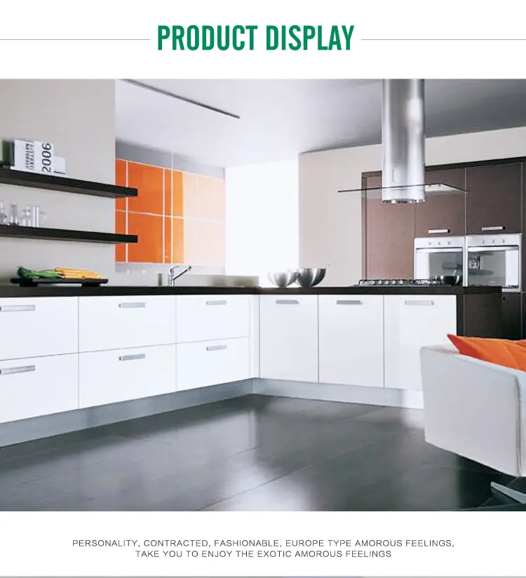 Y&r Furniture modern high gloss white kitchen cabinets manufacturers1 3