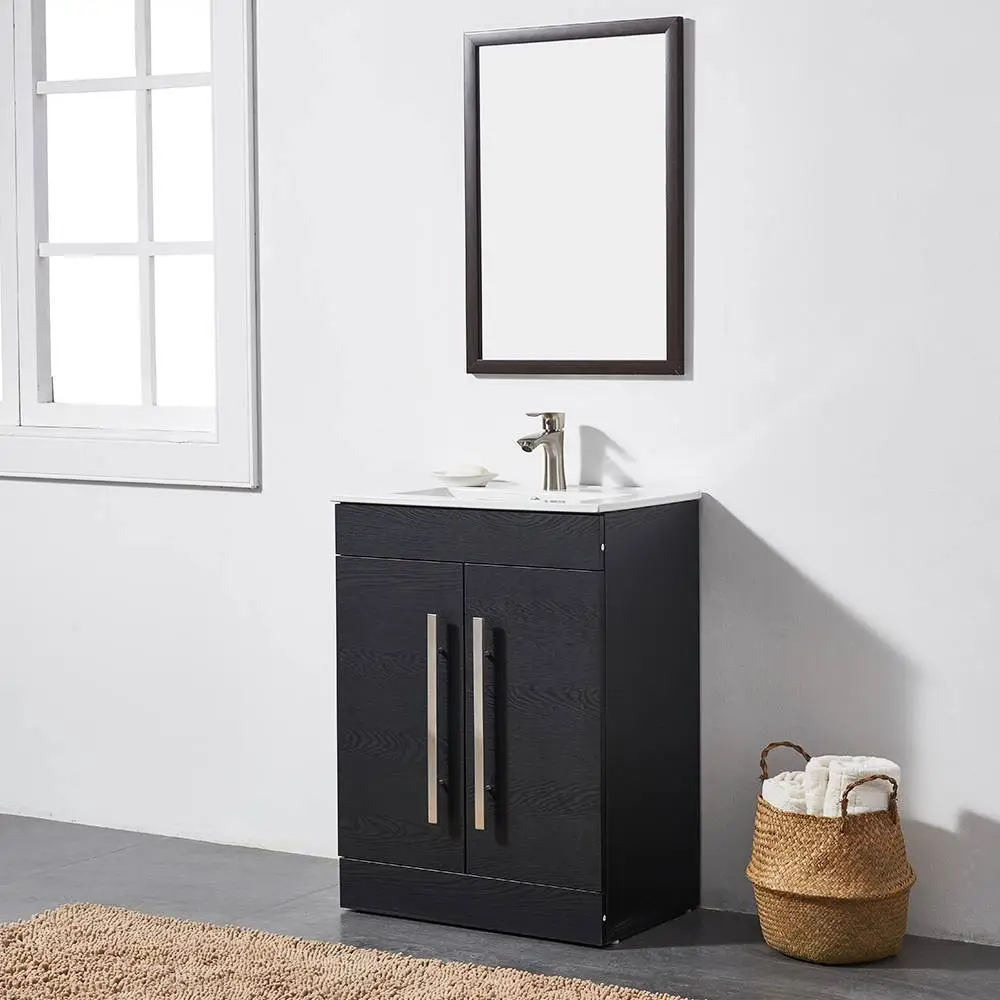 Small modern minimalist washbasin wall bathroom cabinet vanity 1