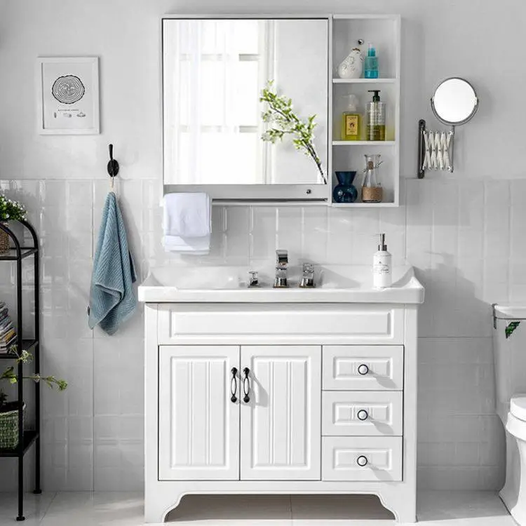Classic Solid Wood Bathroom Furniture Vanity Cabinets Bathroom 1