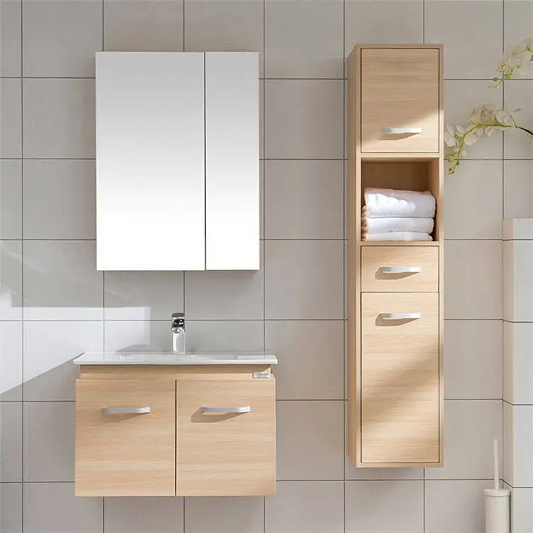 Solid Wood Modern Design Simple Bathroom Vanity Cabinet 1