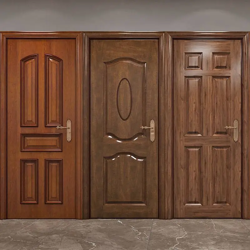 Walnut Modern Latest Design Wooden Hotel Living Strong Room Door Bedroom Door Prices 1