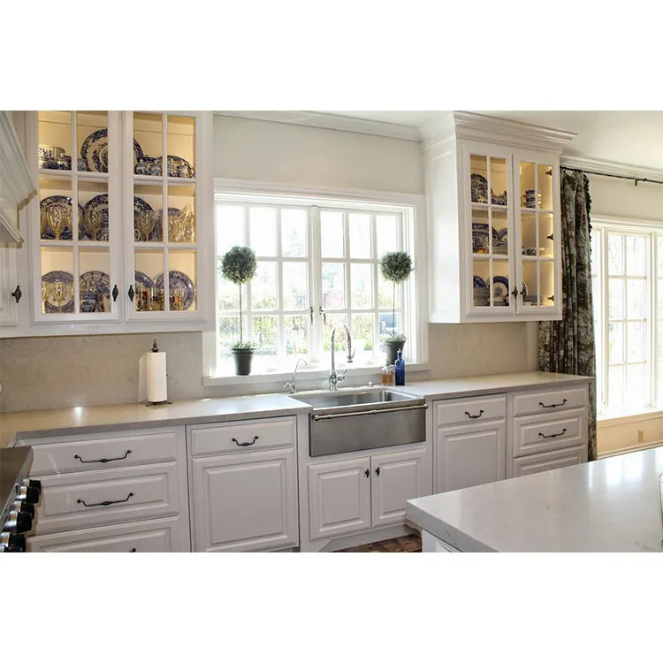 New white gloss laminate kitchen cabinets manufacturers 4