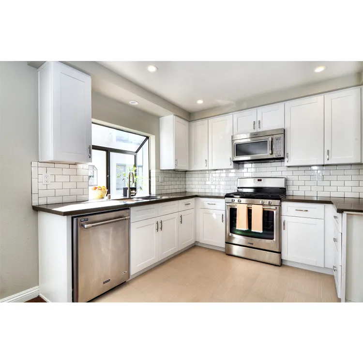 New white gloss laminate kitchen cabinets manufacturers 2