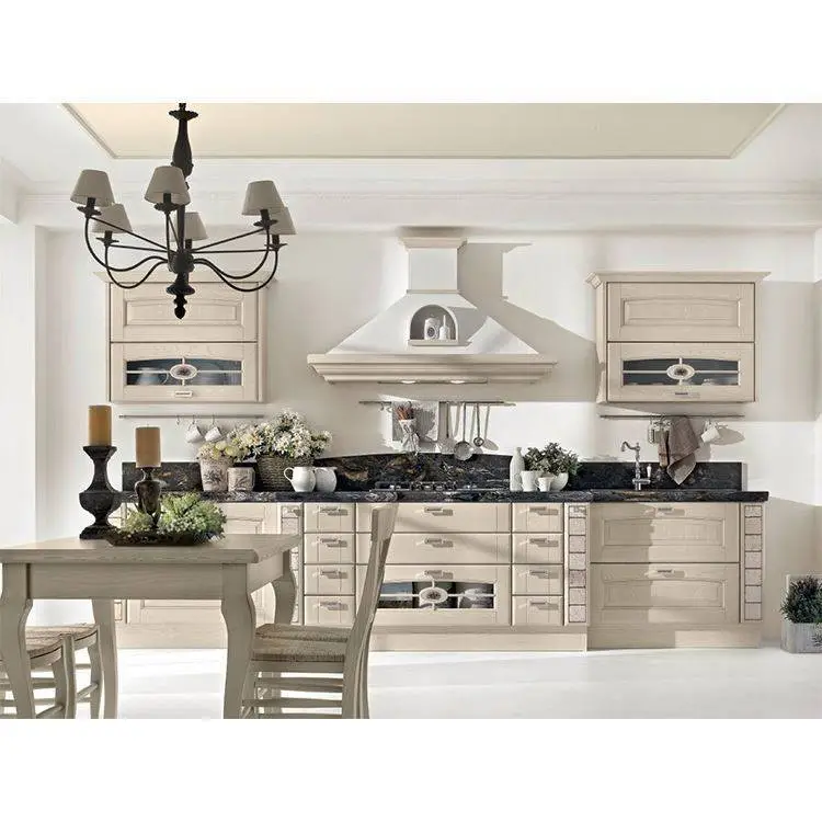 Solid Wood Kitchen Cabinets European style Kitchen furniture Manufacturer direct sale 1