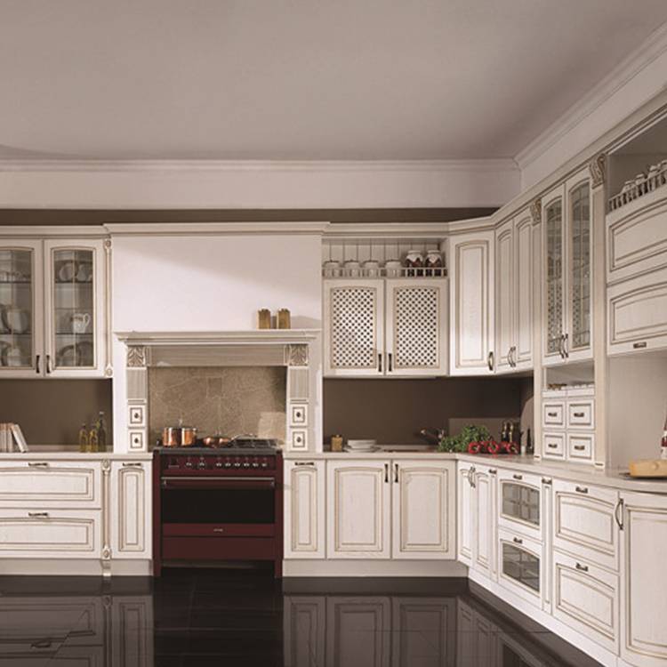 classic Large Furniture solid wood kitchen cabinet designs 1