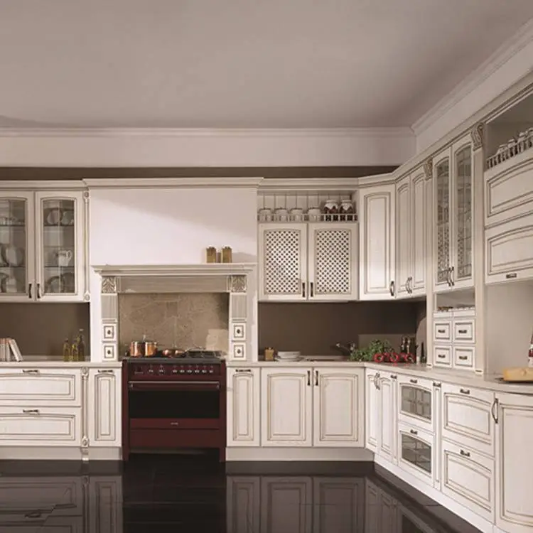 classic Large Furniture solid wood kitchen cabinet designs 1