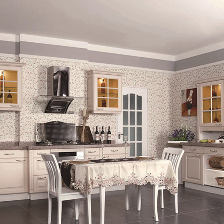 classic Large Furniture solid wood kitchen cabinet designs 2