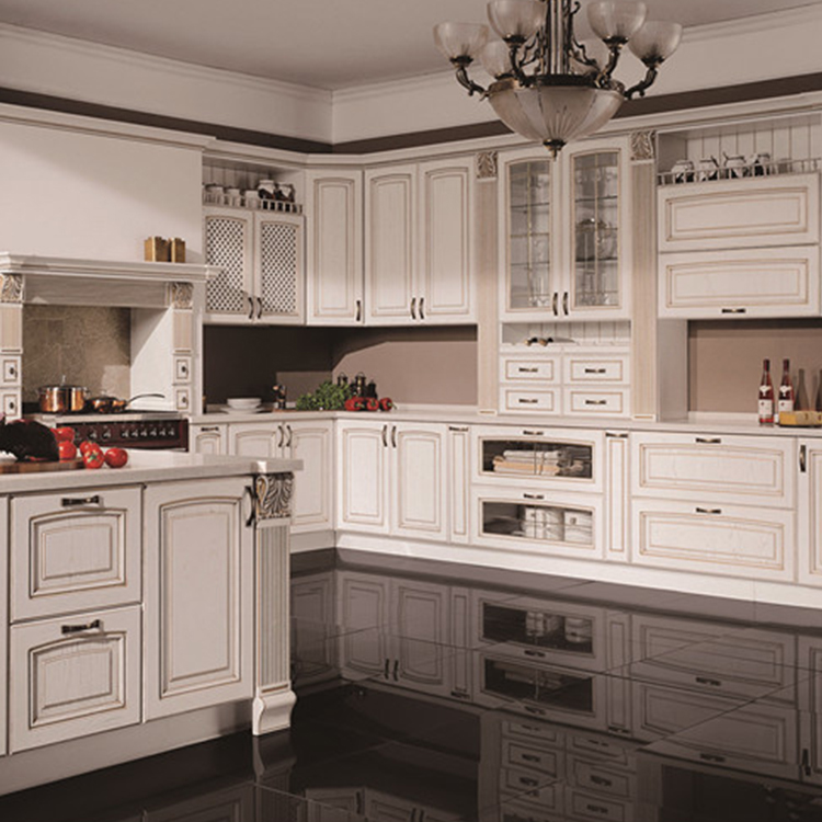 classic Large Furniture solid wood kitchen cabinet designs 3