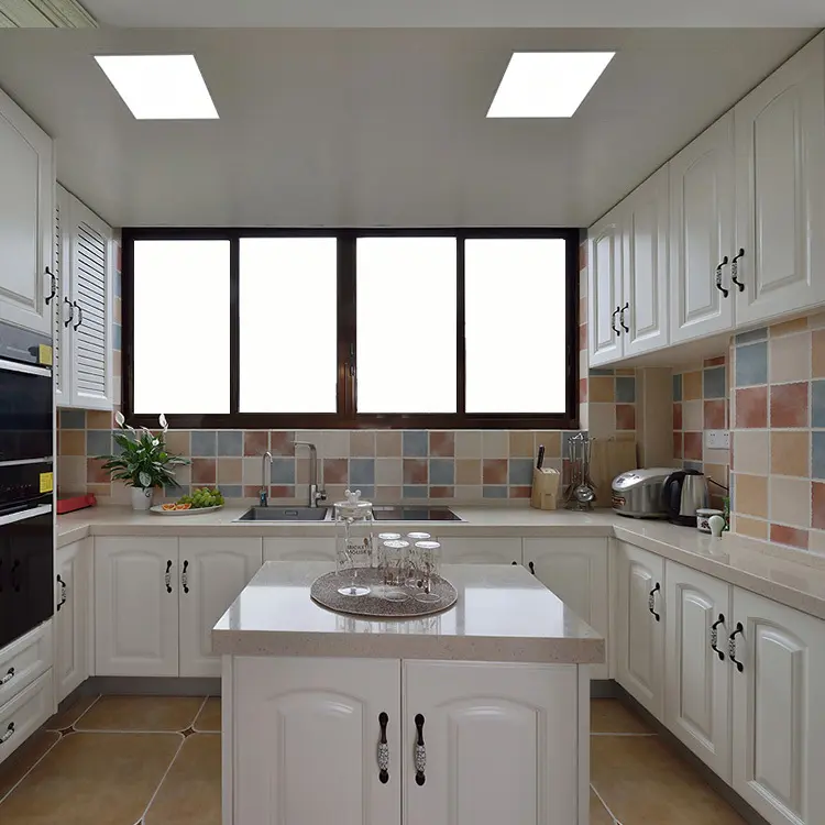 Modern White Wood Kitchen Cabinets L/C by Y&R Furniture 2
