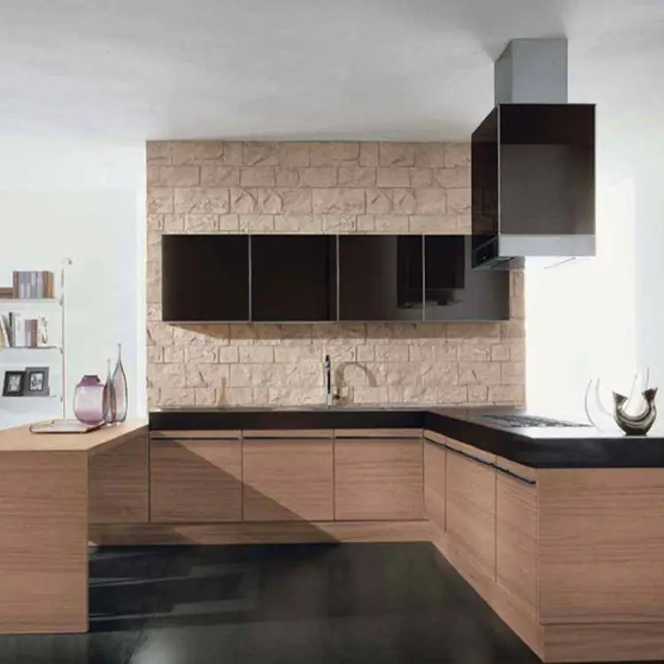 New modern stylewood open kitchen cabinet designs apartment projects 1