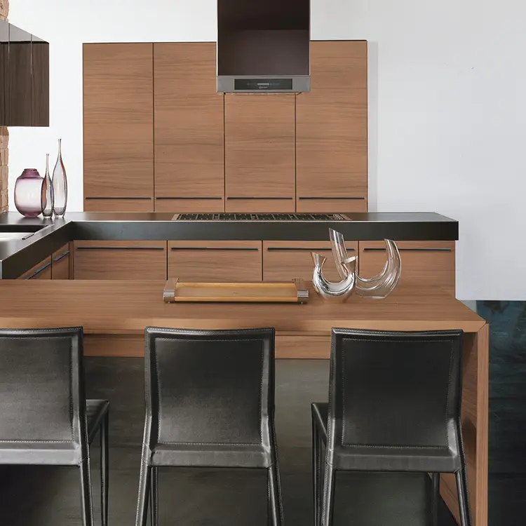 Modern Solid Wood Kitchen Cabinets Maple/Oak/Solid Wood/MDF/melaminated Particle Board/PVC/ Polywood - - Y&R Furniture 3
