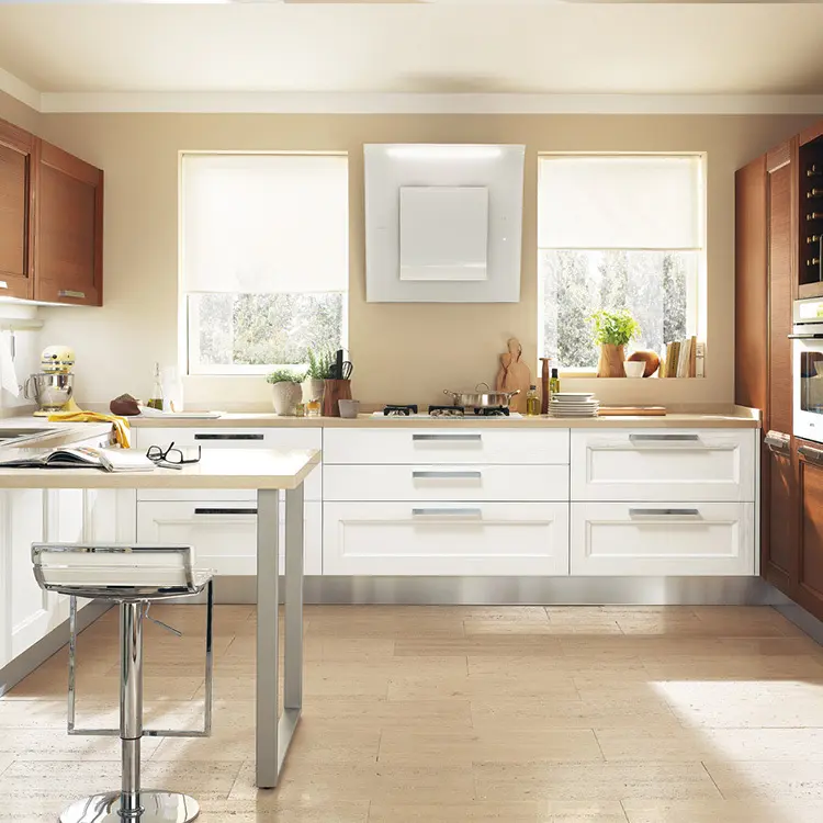 Y&R Furniture Modern Kitchen Cabinets for Sale Maple/Oak/Solid Wood/MDF/melaminated Particle Board/PVC/ Polywoodcost 4