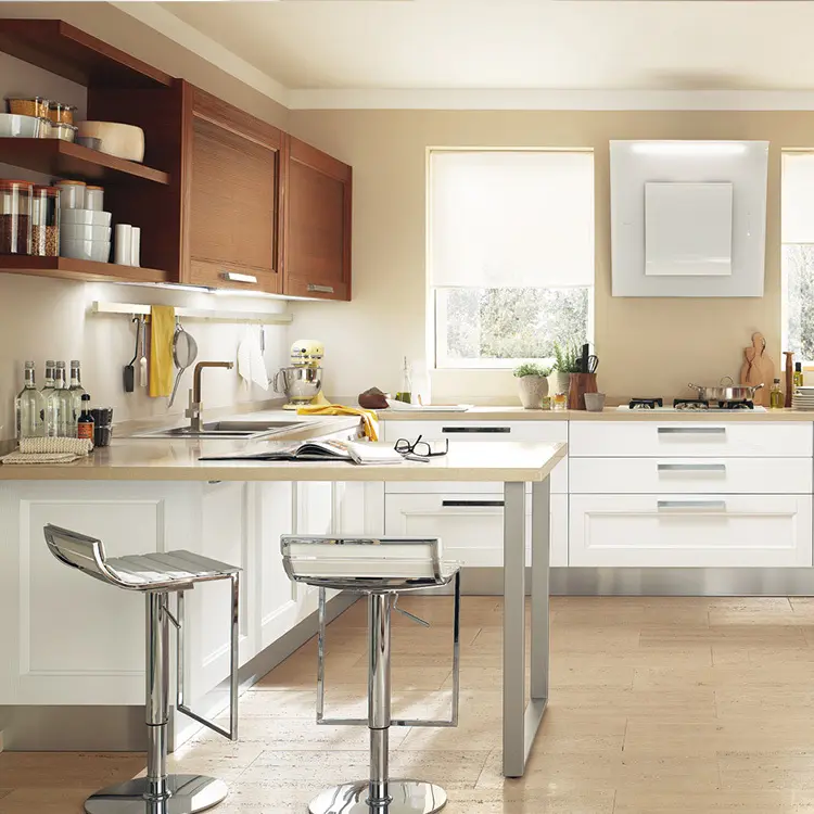 Y&R Furniture Modern Kitchen Cabinets for Sale Maple/Oak/Solid Wood/MDF/melaminated Particle Board/PVC/ Polywoodcost 2