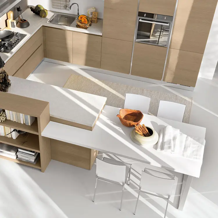 Modern Kitchen Cabinet Makers Maple/Oak/Solid Wood/MDF/melaminated Particle Board/PVC/ Polywood Assemble Or Knock Downcost 2