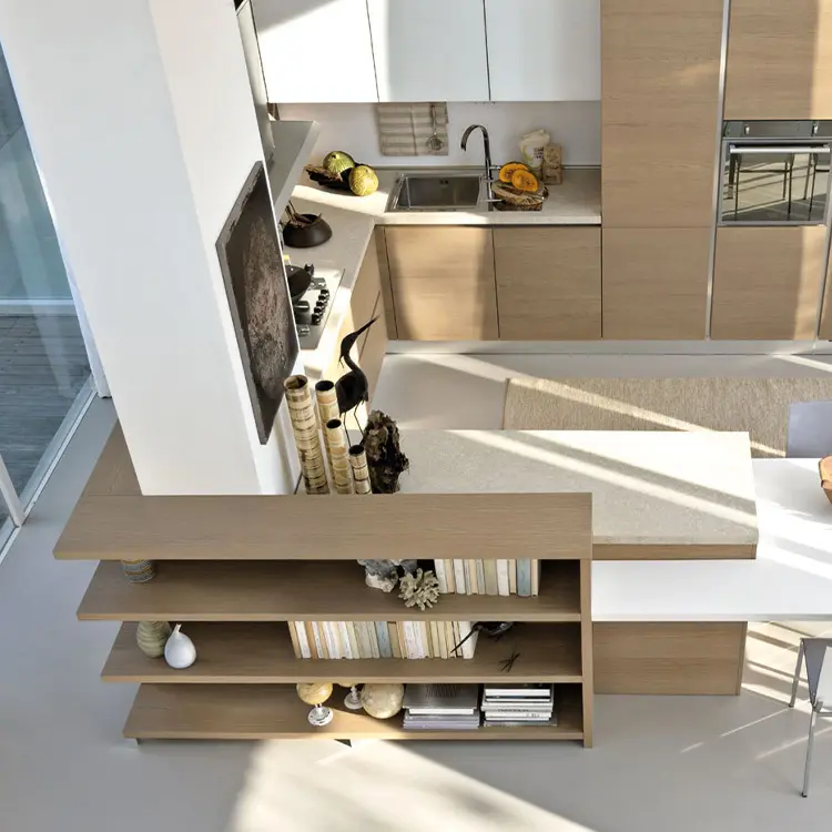 Modern Kitchen Cabinet Makers Maple/Oak/Solid Wood/MDF/melaminated Particle Board/PVC/ Polywood Assemble Or Knock Downcost 3