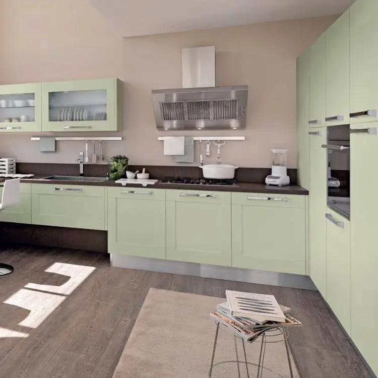 Simple Designs for Small Kitchen PVC Membrane Office Building Lacquer Plywood Warehouse Farmhouse Supermarket Toe Kick Workshop 1
