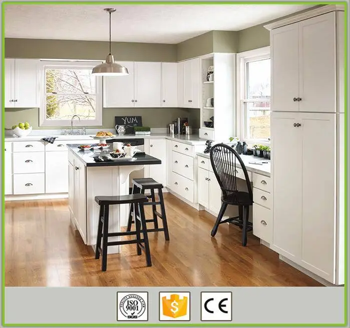 American style white water resistant kitchen cabinet 1