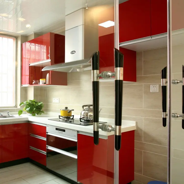 Latest Modern Solid Wood Kitchen Cabinets Company 4