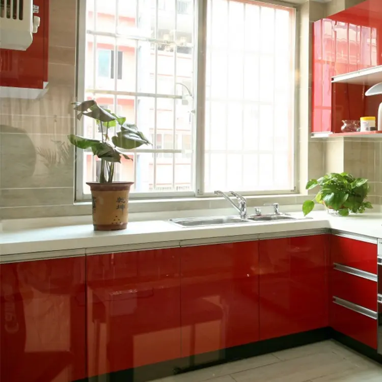 Latest Modern Solid Wood Kitchen Cabinets Company 6