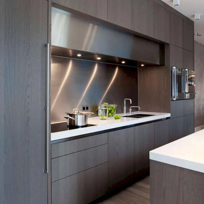 Modern Natural Wood Kitchen Cabinets T/Tprice 2
