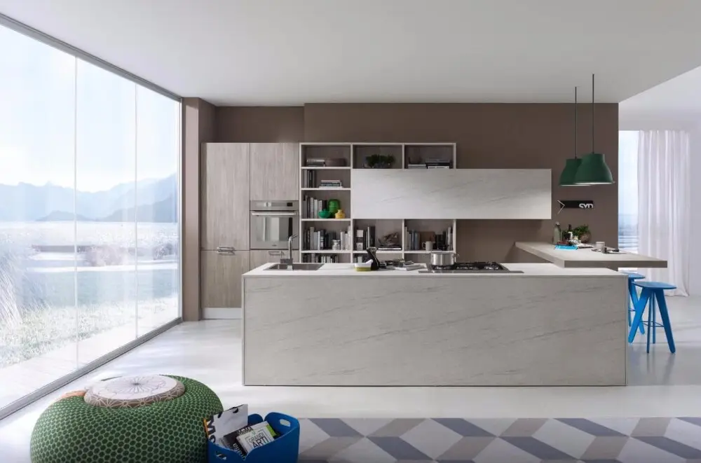 Wood and White Modern Kitchen Assemble Or Knock Down by Y&R Furniture 2