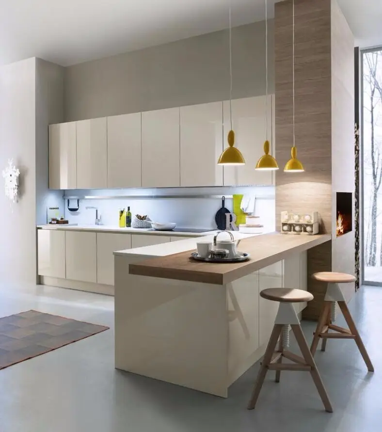 Wood and White Modern Kitchen Assemble Or Knock Down by Y&R Furniture 3