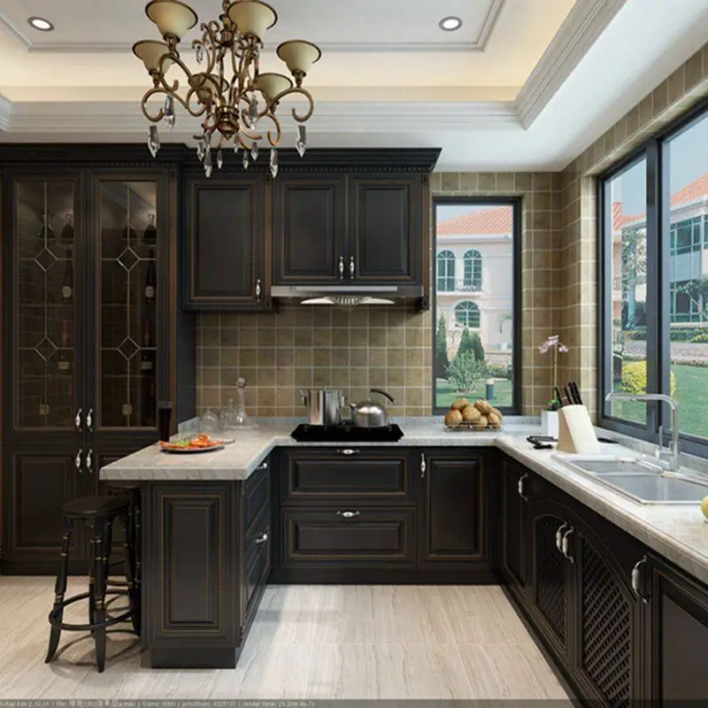Chinese Supply PVC European Solid Wood Rta Cabinet Kitchen 1